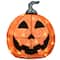16" Orange LED Happy Jack-O-Lantern Halloween Decor